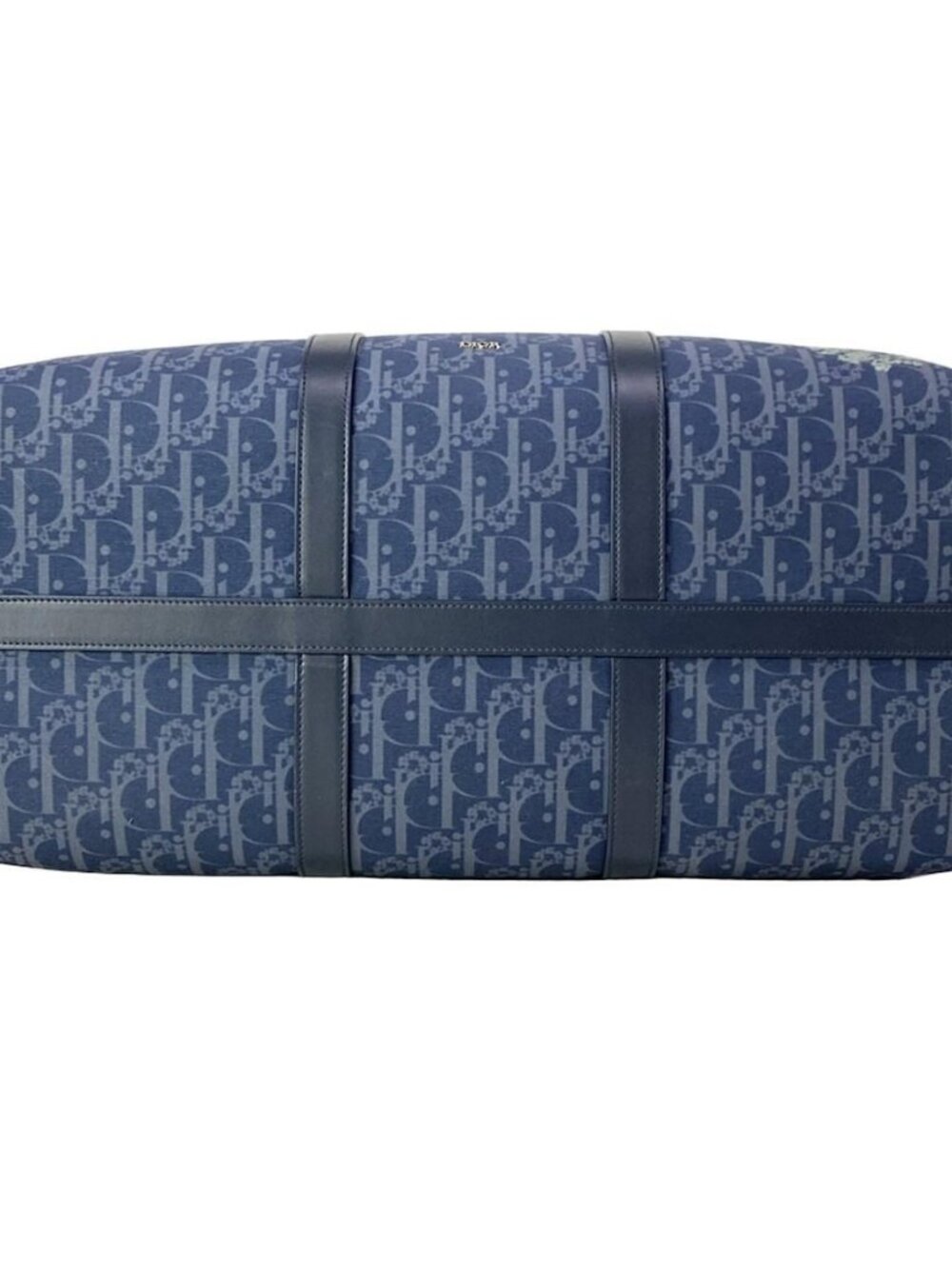 DIOR/ChristianDior Rango 50 Navy Dark Navy Multi Canvas Leather Boston Bag - Picture 5 of 13